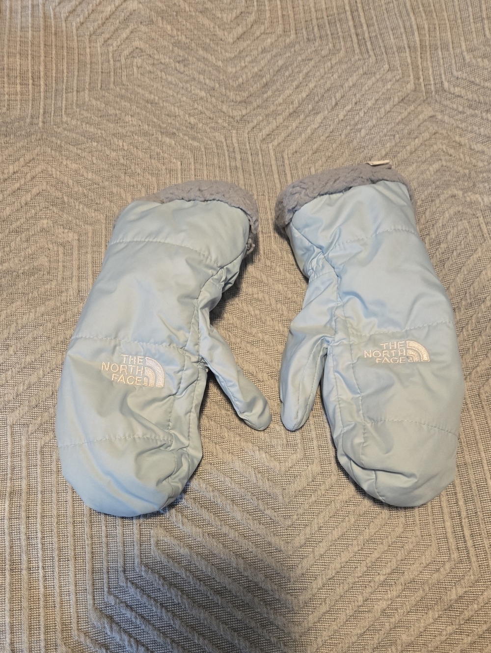 The North Face Pale Blue Insulated Mittens